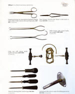 Civil War surgical instruments, chain saw, bullet forceps