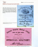 Medical college lecture tickets for Mott, surgical anatomy