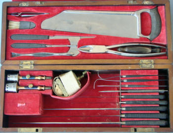 Geo. Tiemann, N.Y., Civil War surgical set owned by Nathan Smith, 6th Mass. Vol., c. 1860-61